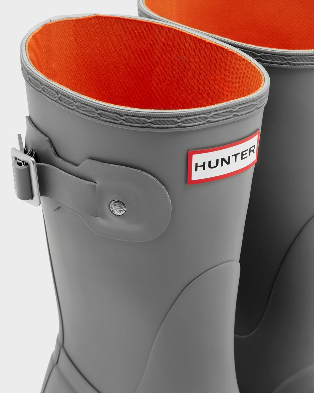 Womens Short Rain Boots - Hunter Original (02GCOUFWR) - Grey